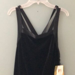 Black velvet formal gown