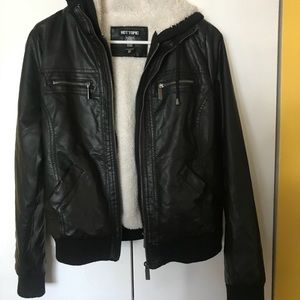 Faux leather jacket