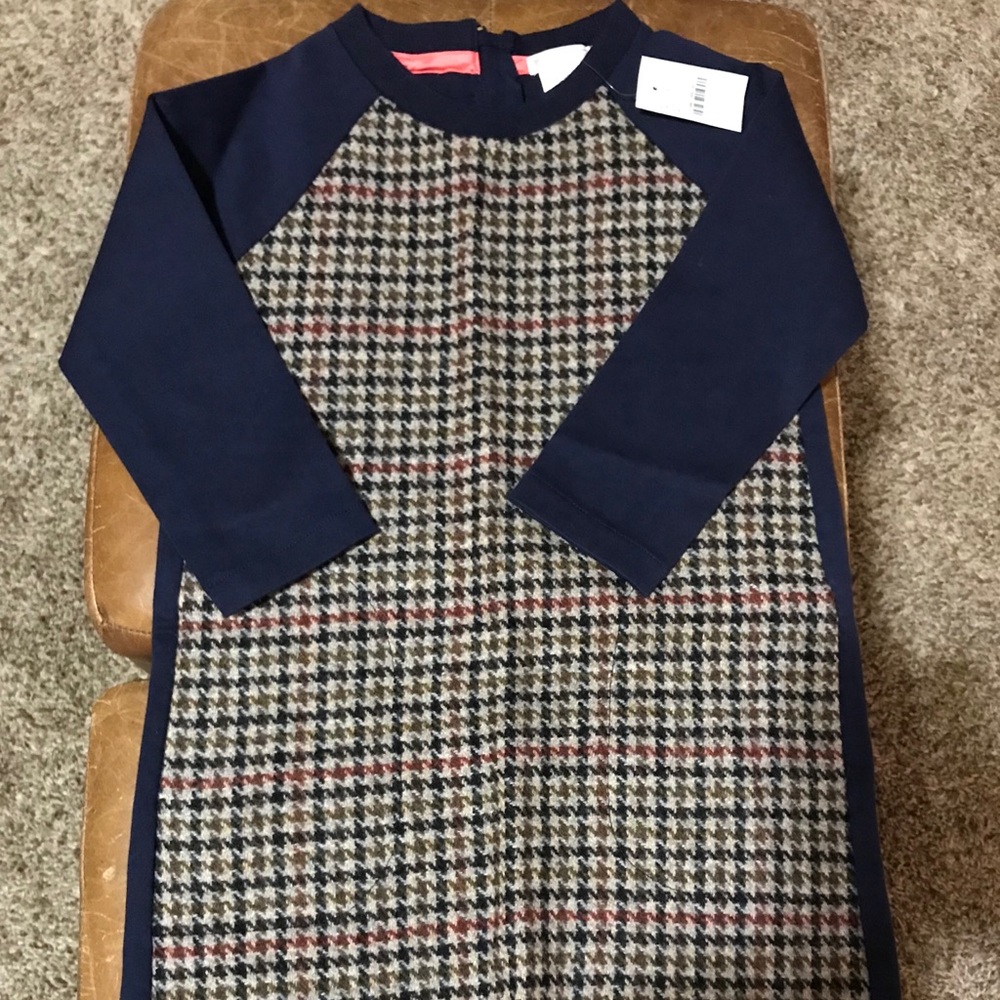 Girls Crewcuts houndstooth print dress Sz 8