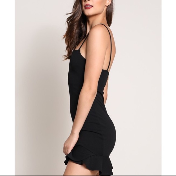 🆕Anastasia LBD Black Square Neckline Ruffle Dress - Picture 4 of 7