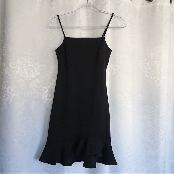 🆕Anastasia LBD Black Square Neckline Ruffle Dress - Picture 6 of 7