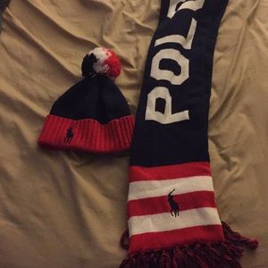 Polo Ralph Lauren hat and scarf set
