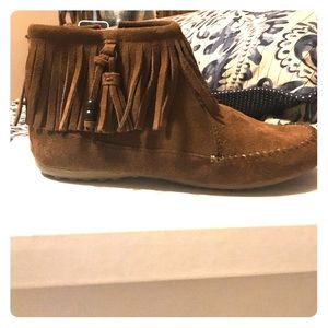 Brown Minnetonka ankle boot