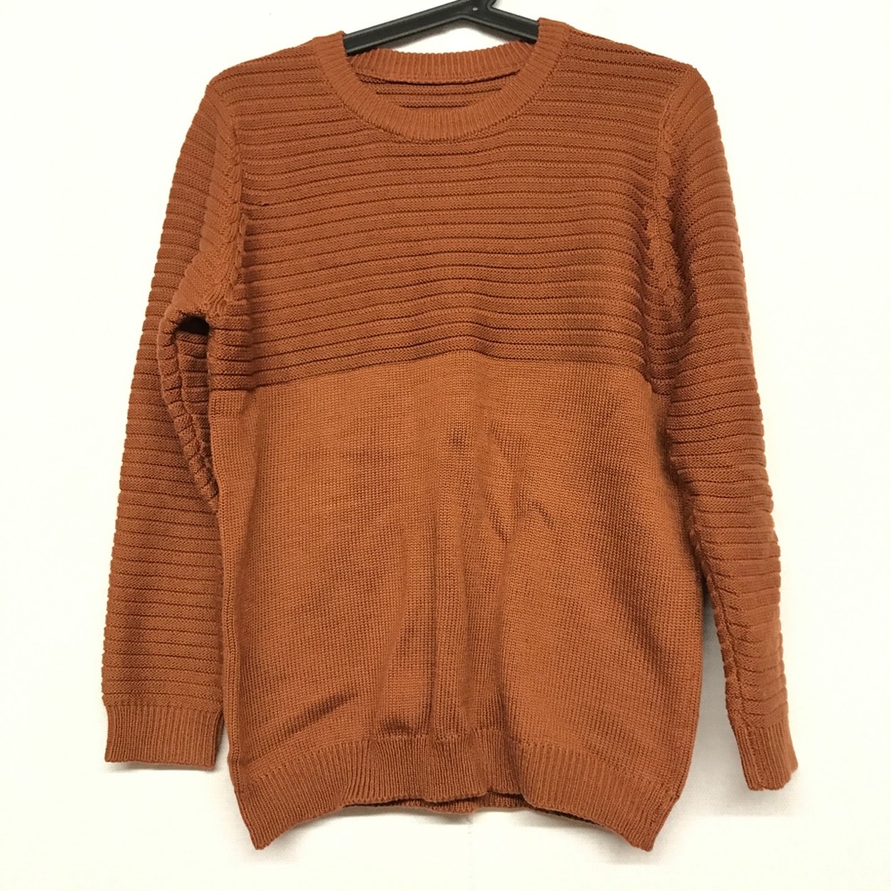 NWOT Men rust crew neck sweater