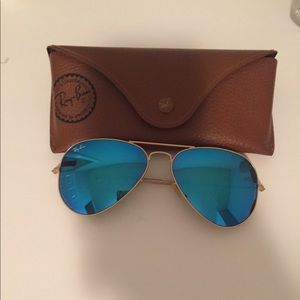 Rayban mirror aviator sunglasses