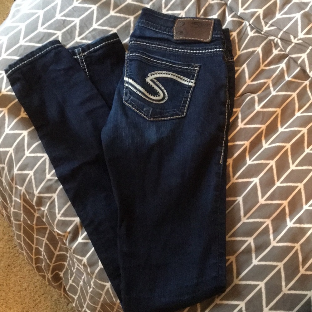 Silver Women’s skinny jeans size 24