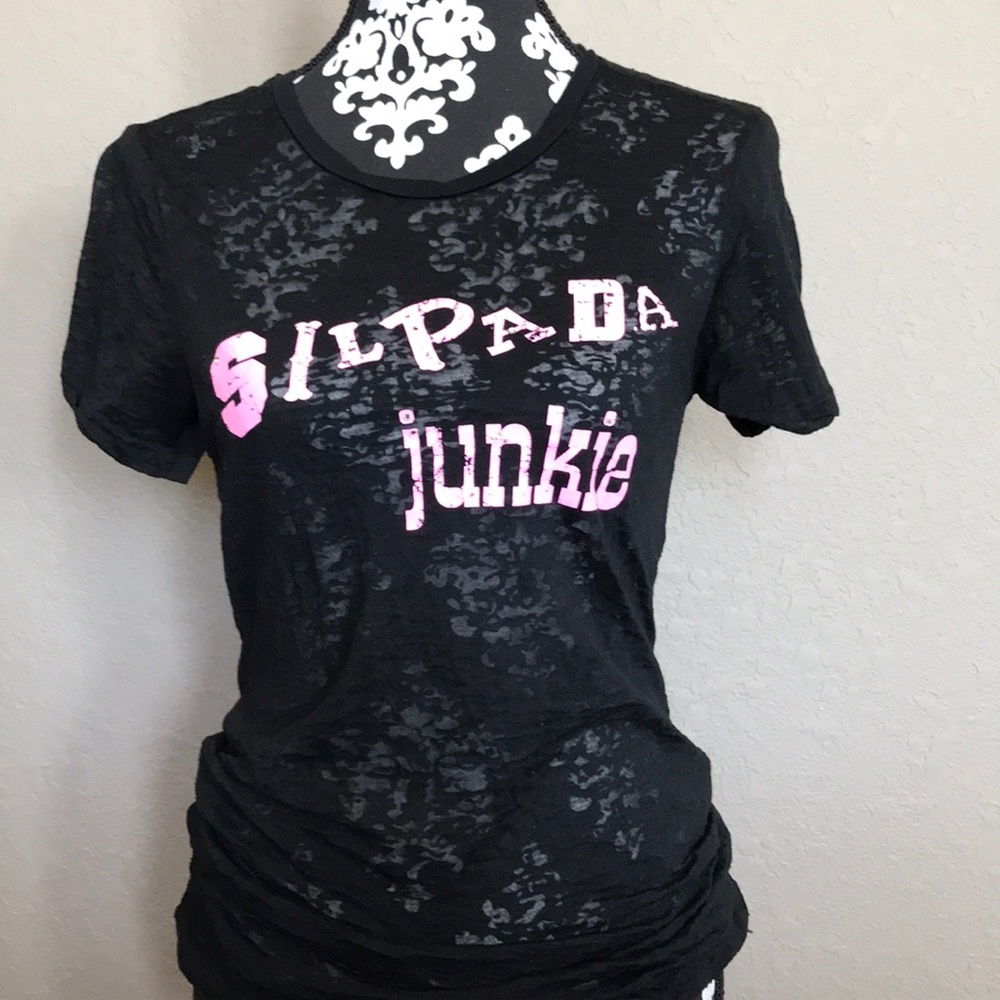 Distressed “Silpada Junkie” bling tee