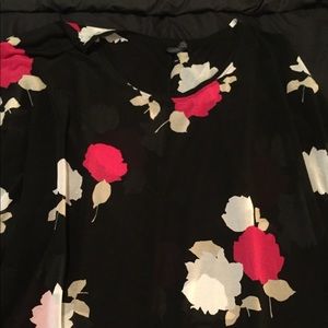 Lane Bryant sheer floral shirt