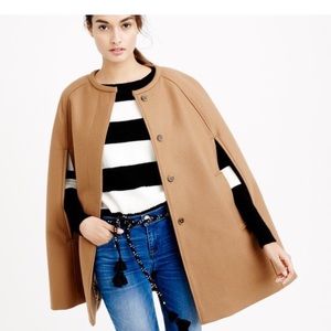J Crew Cape Jacket in Melton Wool Cape