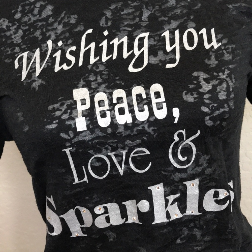 Peace Love & Sparkles tee