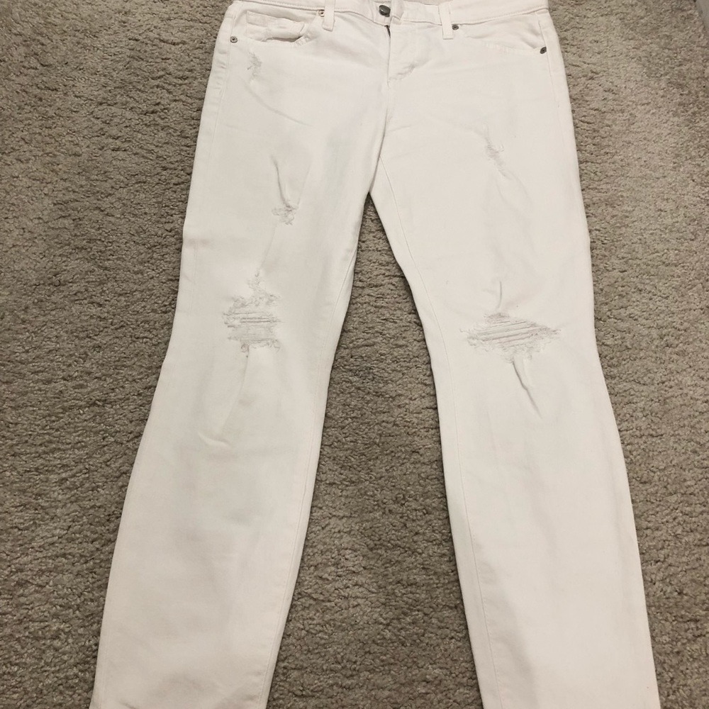 White Ripped Joe’s Jeans