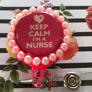 3/$35  keep calm badge reel