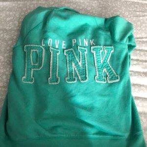 PINK SWEATER TURQUOISE