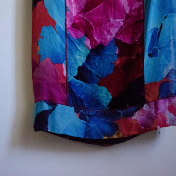 Anthropologie Velvet Floral Shift Dress 2 - Picture 3 of 4