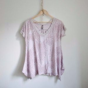 Free People Floral Short Sleeve Tee Floral Short S