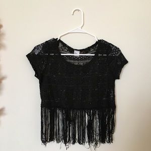 PacSun Fringe Crop Top