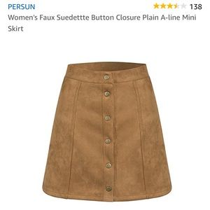 Button Up A-Line Mini Skirt
