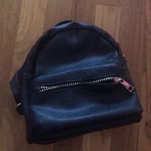 Black mini backpack