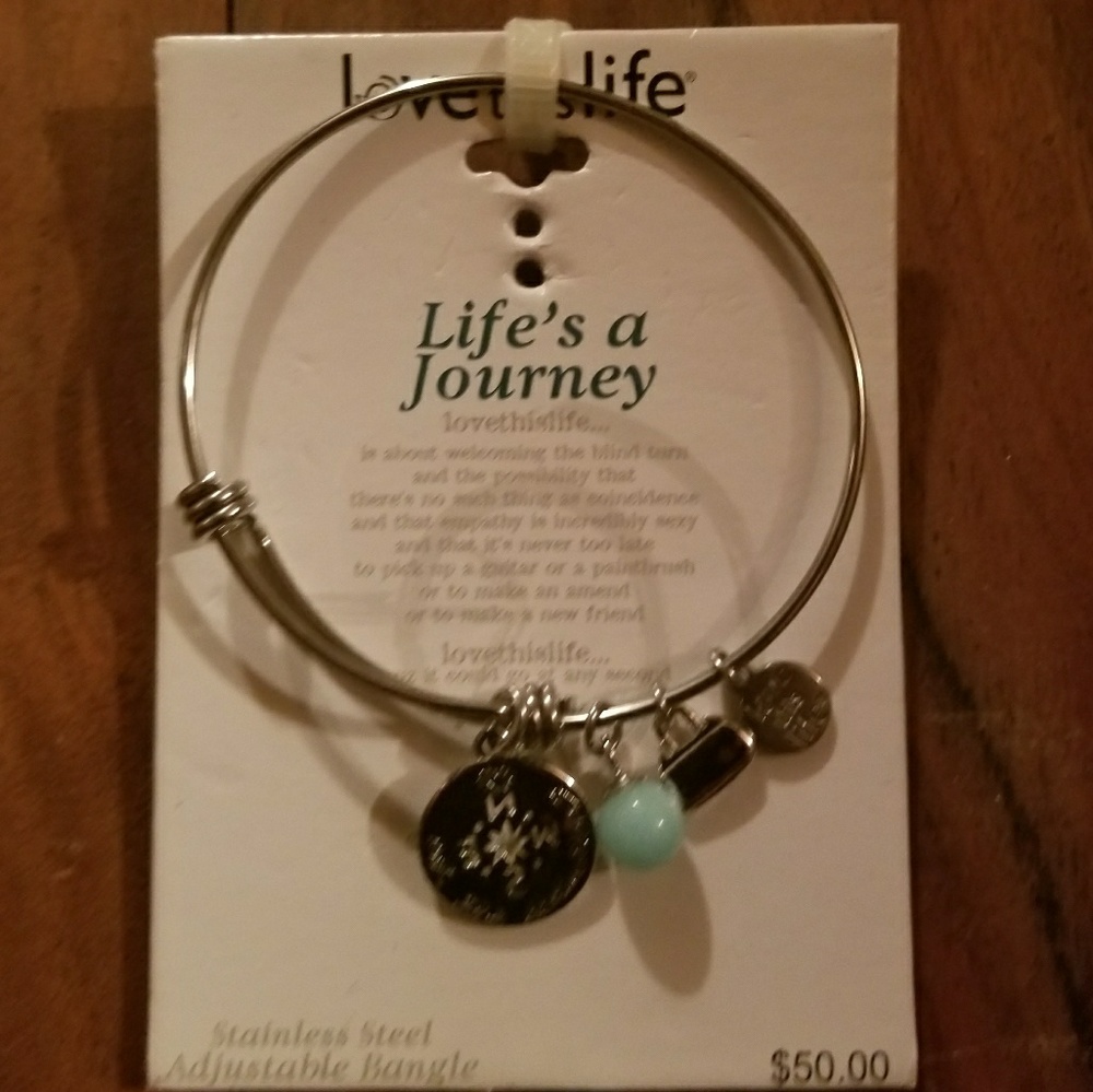 love this life- life's a journey bracelet