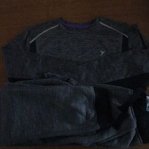 Old navy L/S active top, fleece lined joggers
