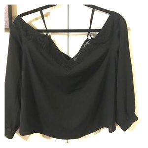 Black Off The Shoulders Blouse