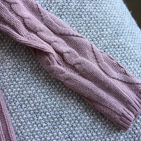 Forever 21 Dusty Pink Cable Knit Mock-neck Sweater - Picture 4 of 6