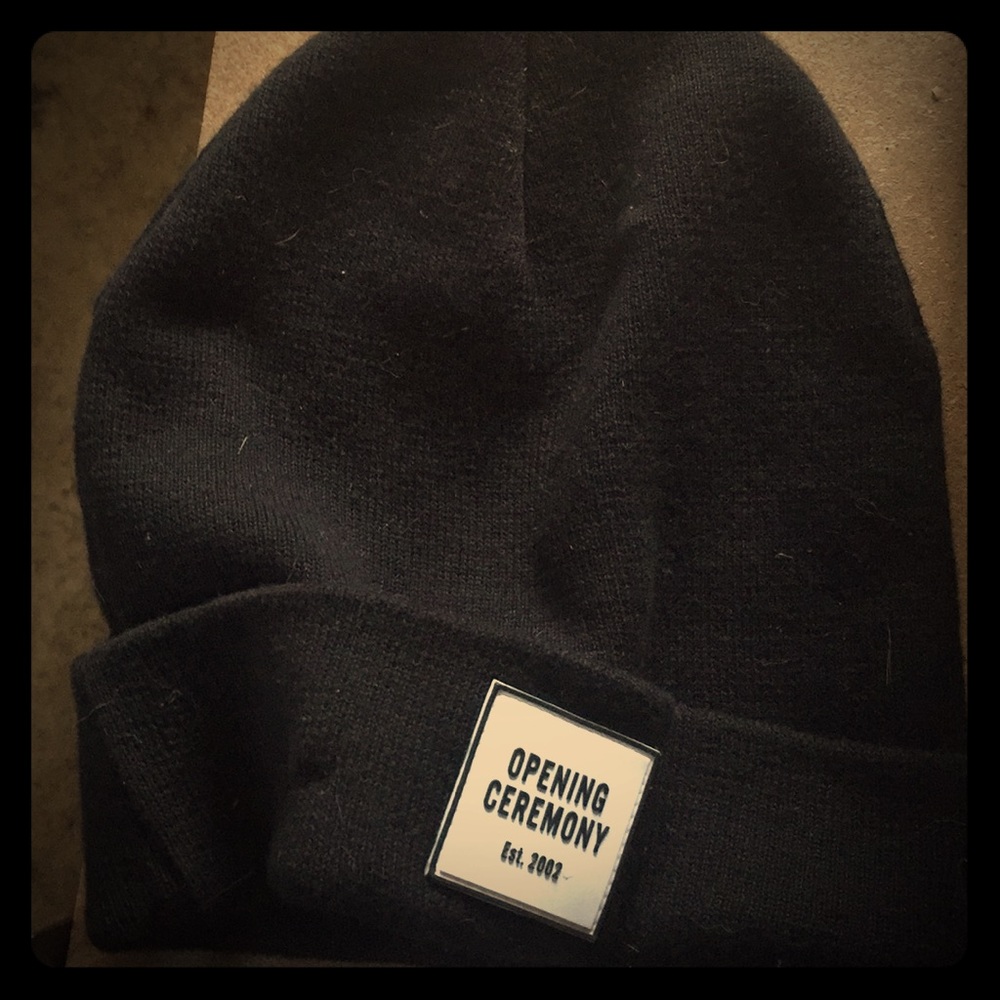 Opening ceremony black beanie
