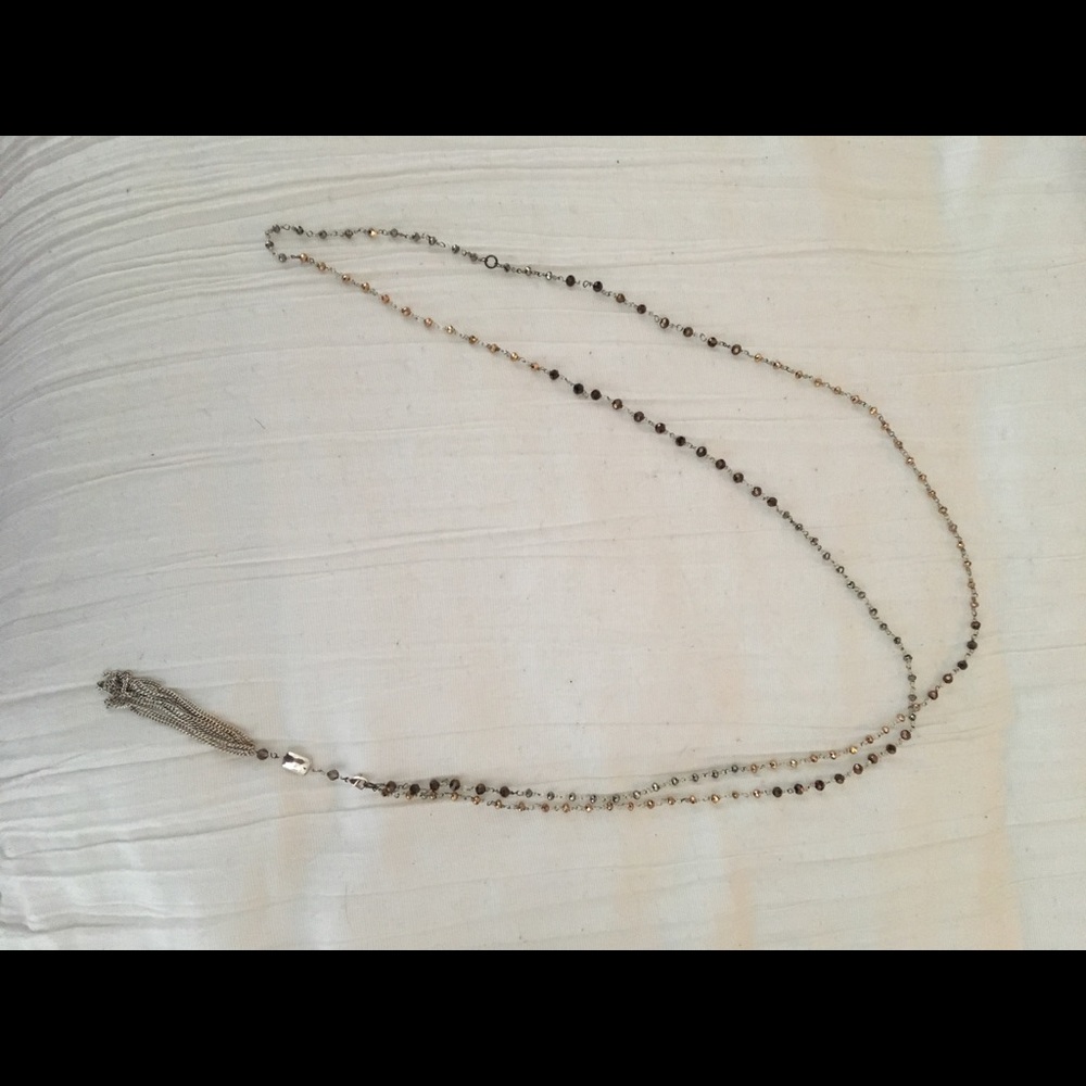 Stella & Dot tassel necklace with removable tassel