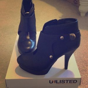 Black boot style heels