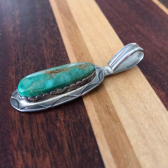 Native Green Turquoise Sterling Pendant‼️CLEARANCE - Picture 4 of 8