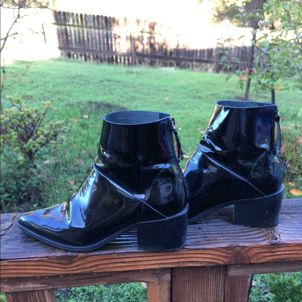 🚫SOLD🚫Top shop patent leather point toe ankle b - Picture 1 of 3