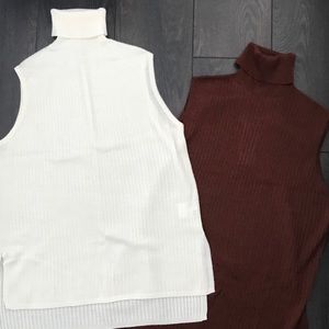 ✨ 2 Women Ribbed turtleneck Top