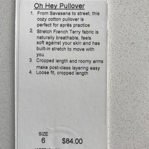 Lululemon Oh Hey Pullover
