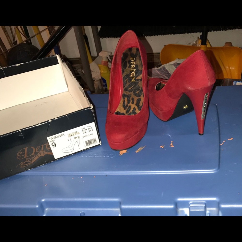 Red Platform Heels