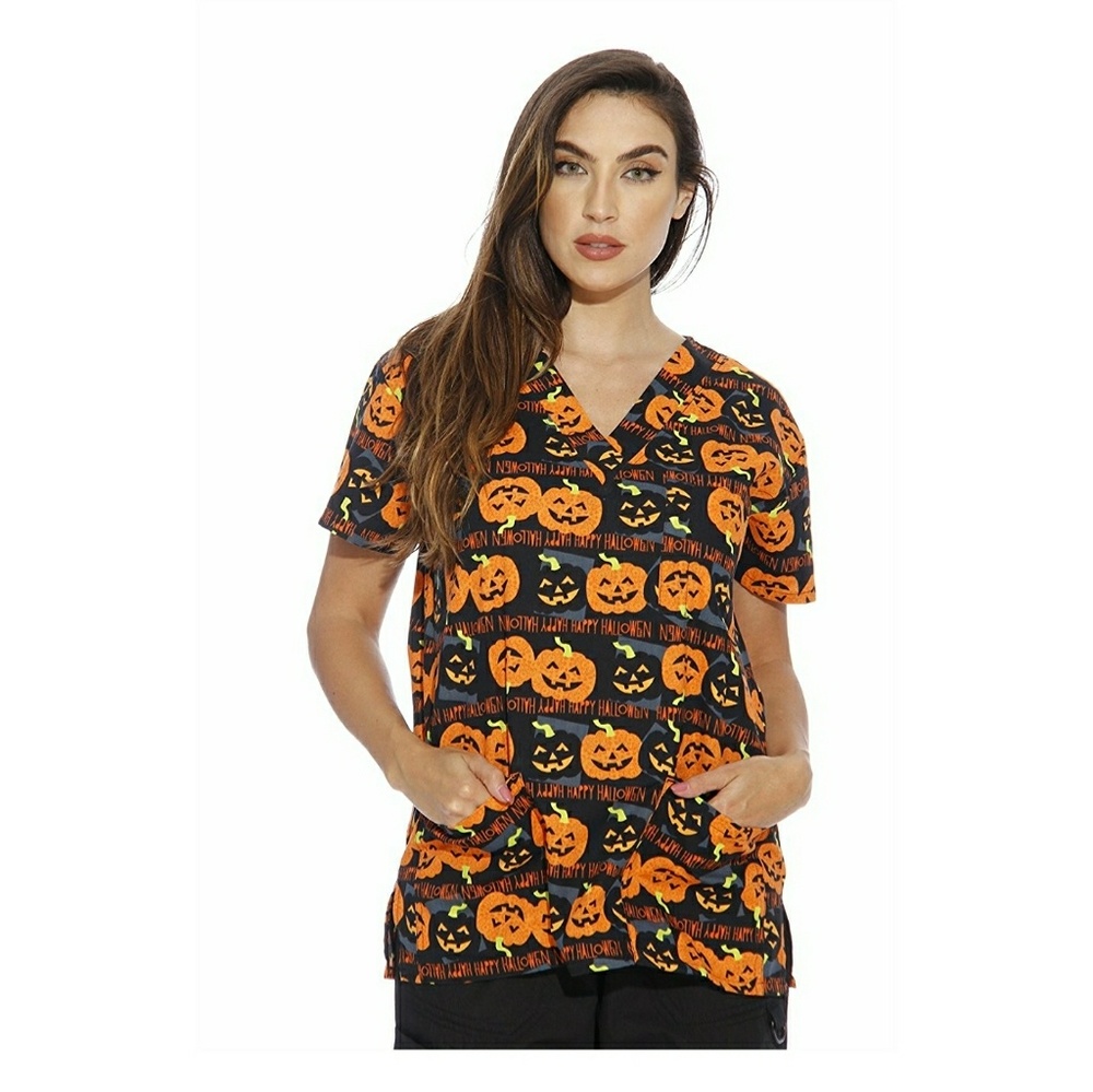 Halloween Scrub Top