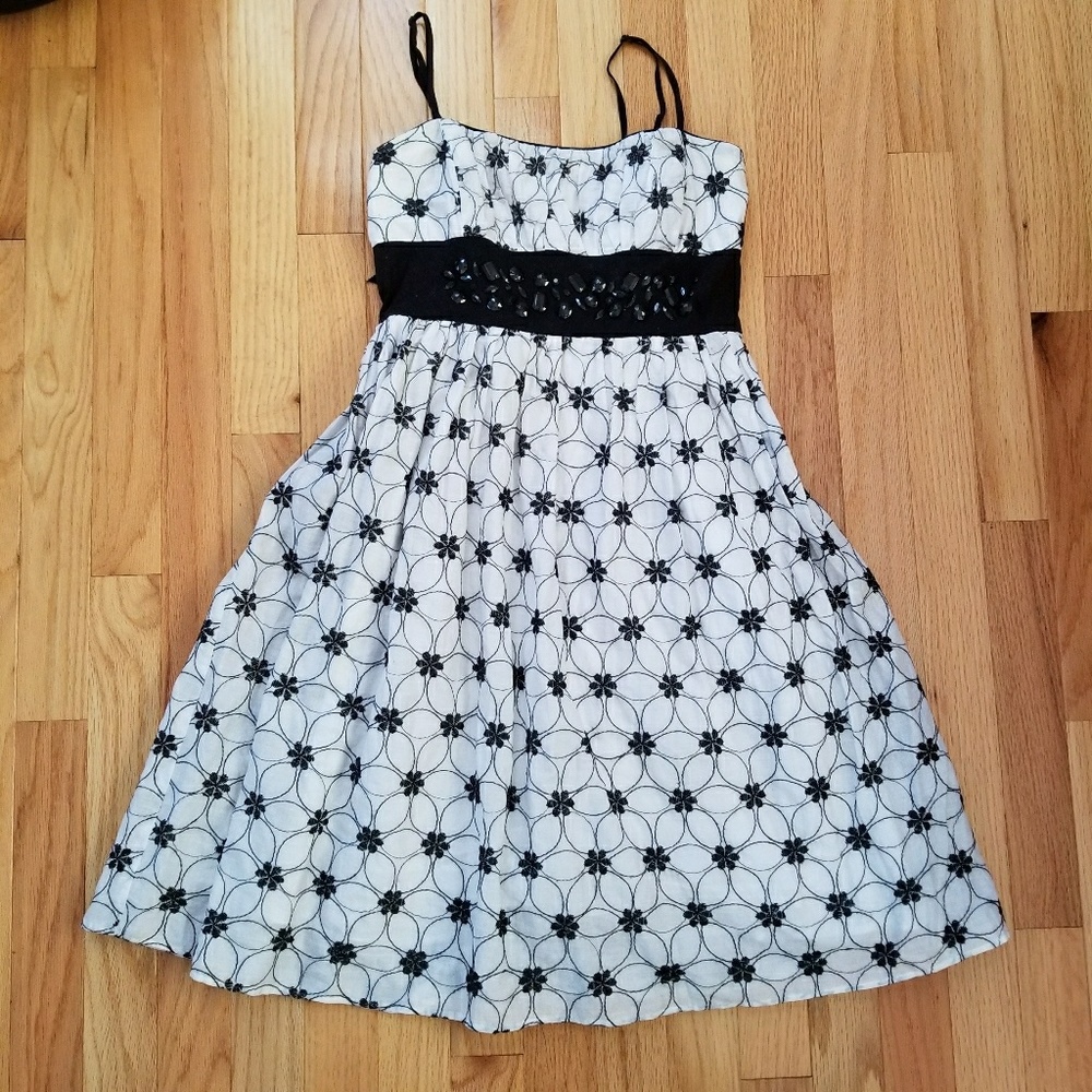 Candies Black and White Floral Dress