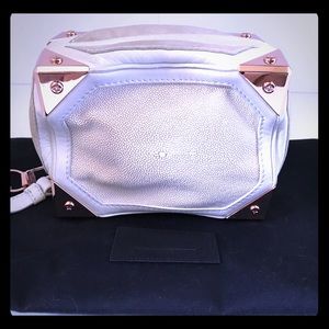 Alexander Wang White & Rose Gold Jade Clutch