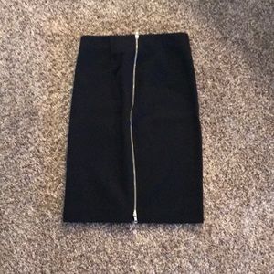 J Crew black stretch pencil skirt with zipper