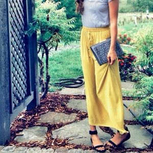 Yellow maxi skirt