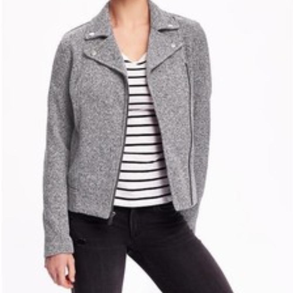 NWOT Old Navy Sweater Fleece Moto Jacket