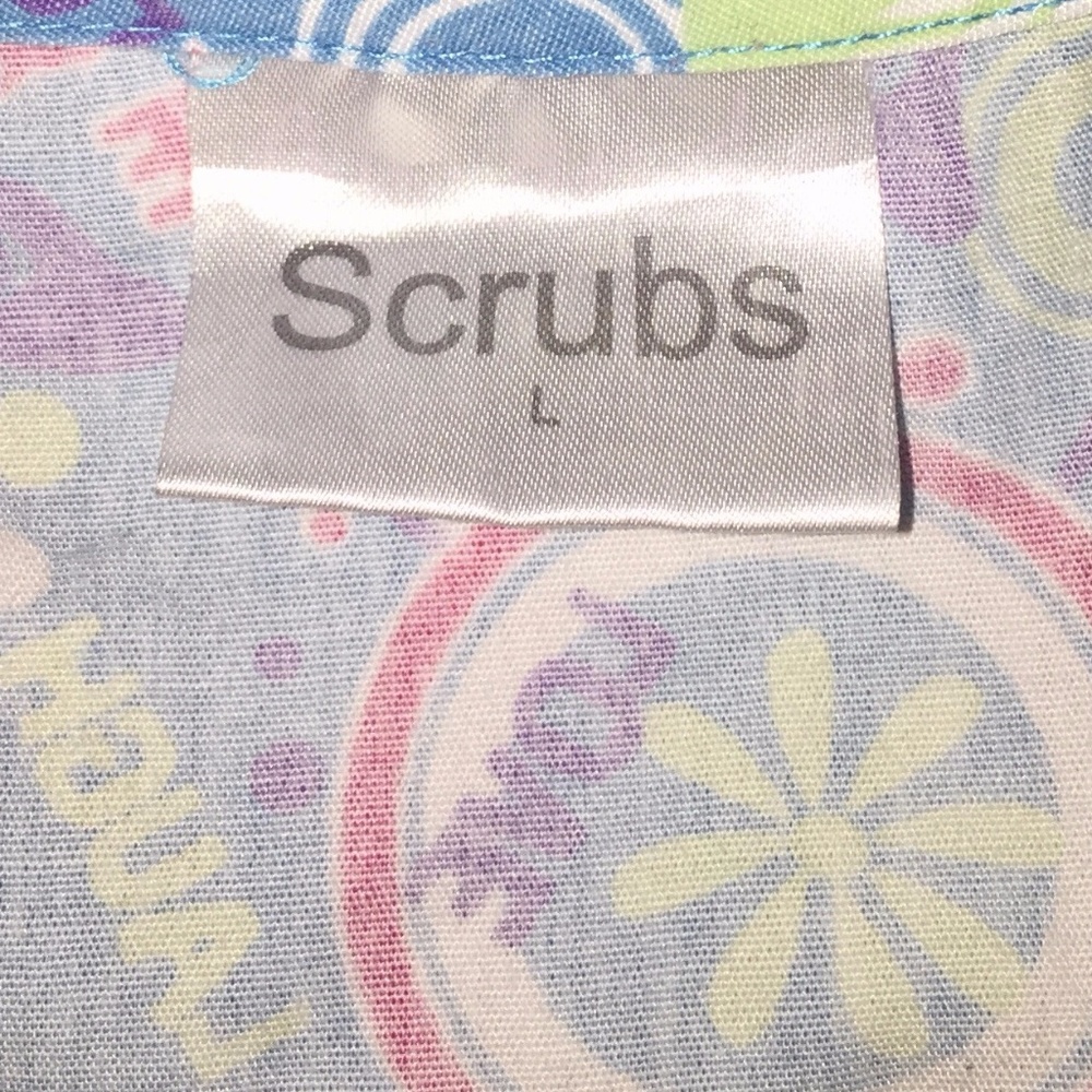 Fun Colorful Scrub Top - Picture 3 of 3