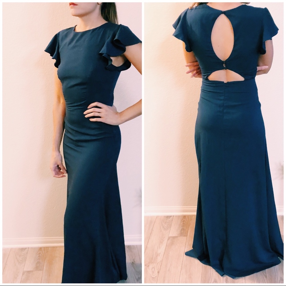 Navy blue maxi dress