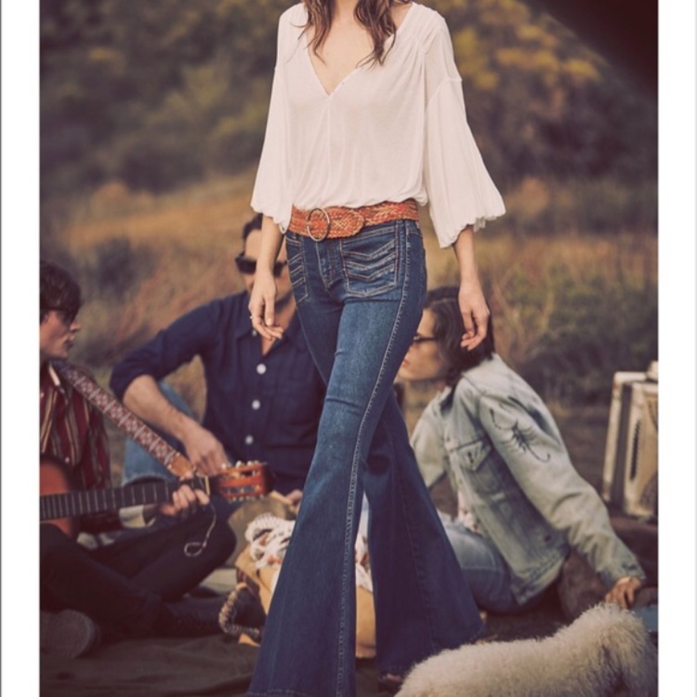 Free People Size 30 Flare Jeans Bell Bottom
