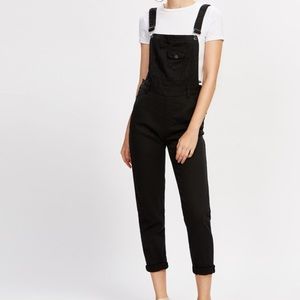 Black Denim Overalls