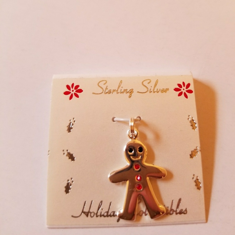 NWT Sterling silver ginger bread man charm