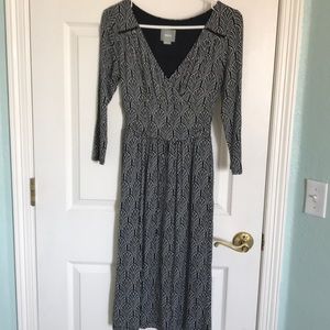 Anthropologie Maeve XS Black & White knit Dress