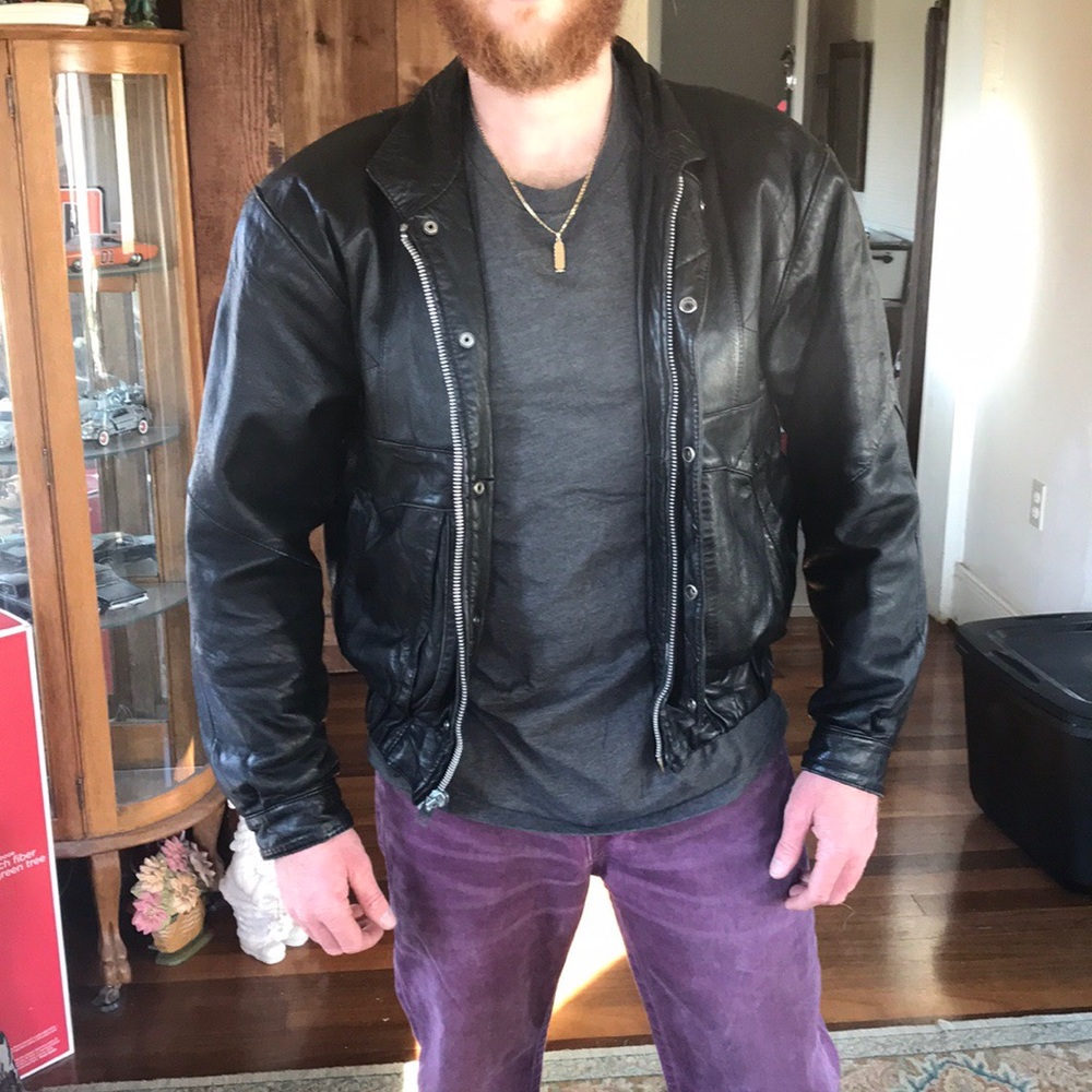 Genuine leather jacket sz M vintage