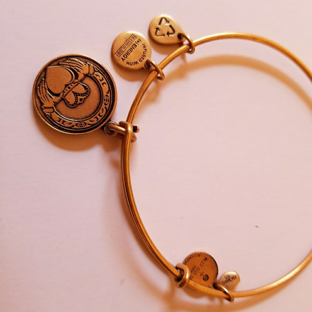 Alex and Ani Claddagh bracelet.