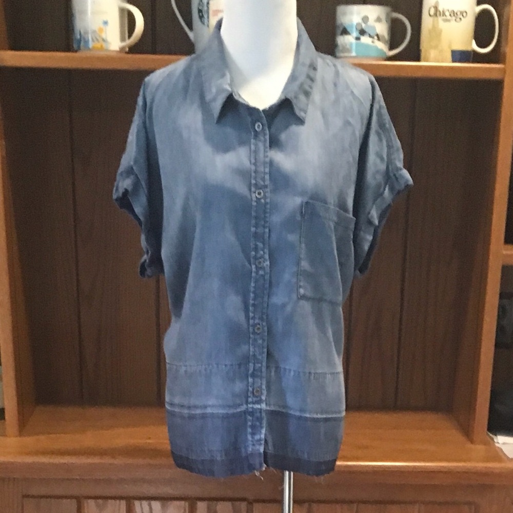 Rails Courtney Dark Vintage Wash Shirt, Large