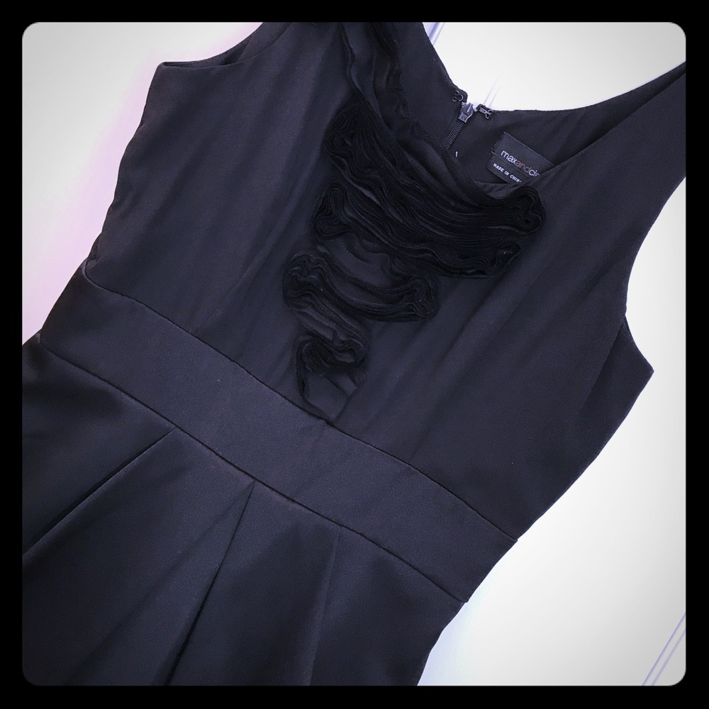 Max and Cleo Short Black Cocktail Dress Size 8